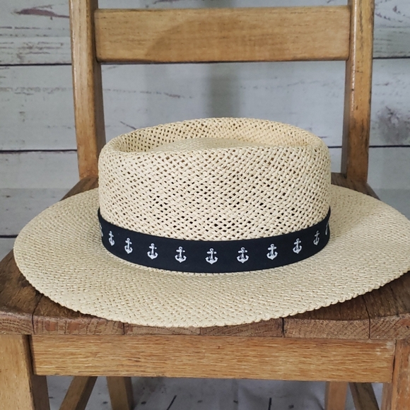 Wembley♡Straw Hat♡Anchor Accent - Picture 3 of 7